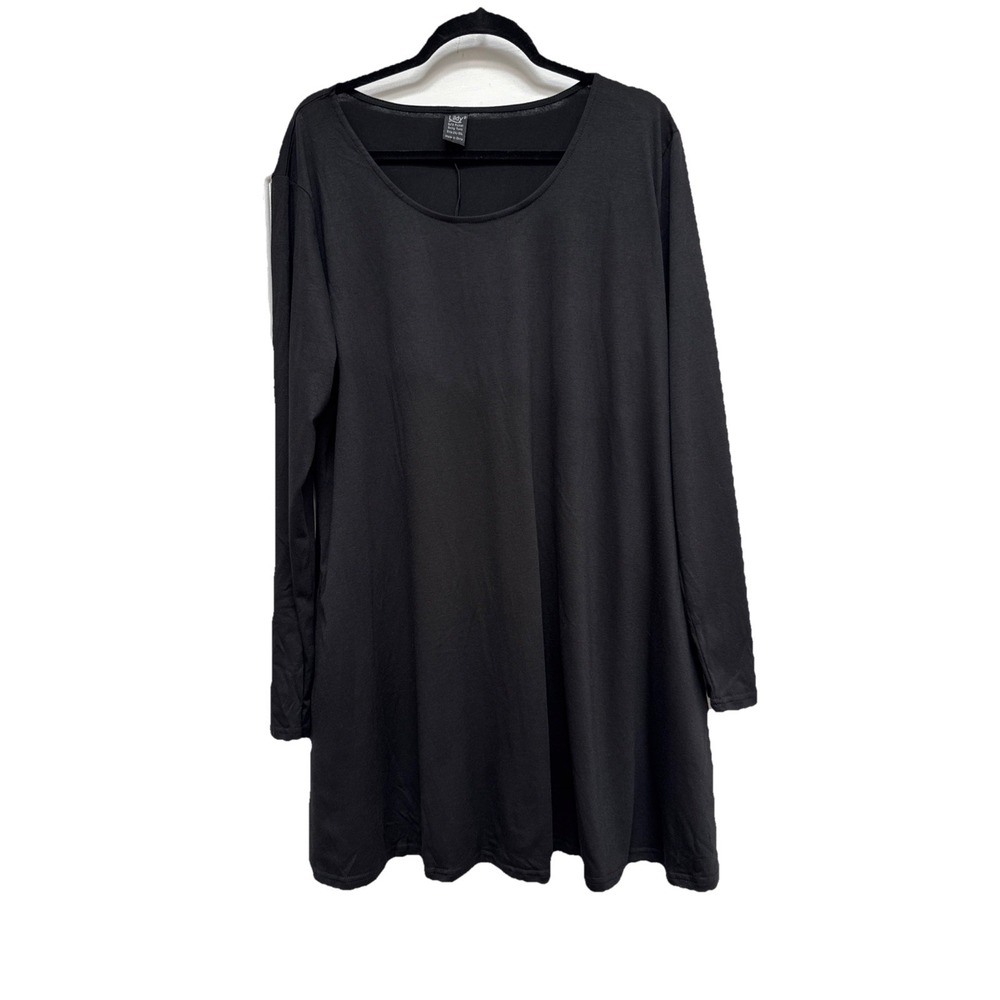 Lildy Black Knit Swing Tunic 2XL-3XL‎ Comfort Style Leisure